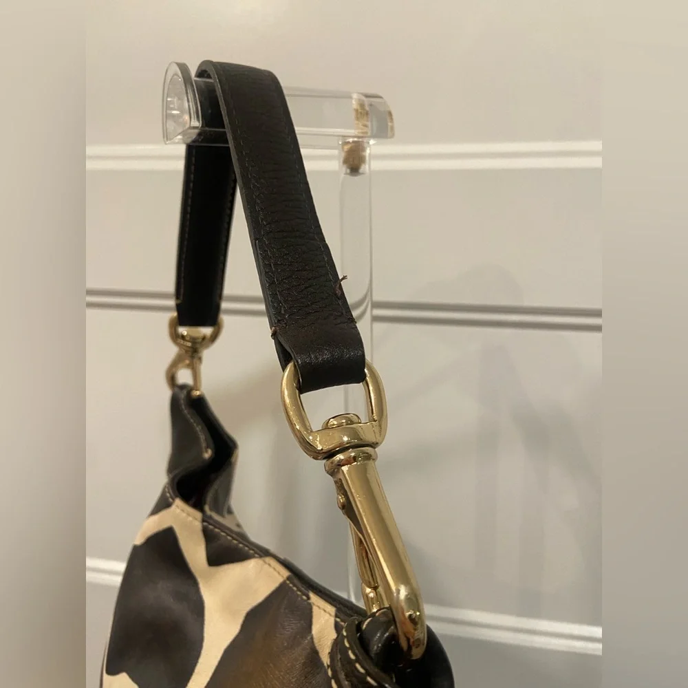 Dooney & Bourke *Blue Duck* Giraffe Print Hobo Bag, EUC